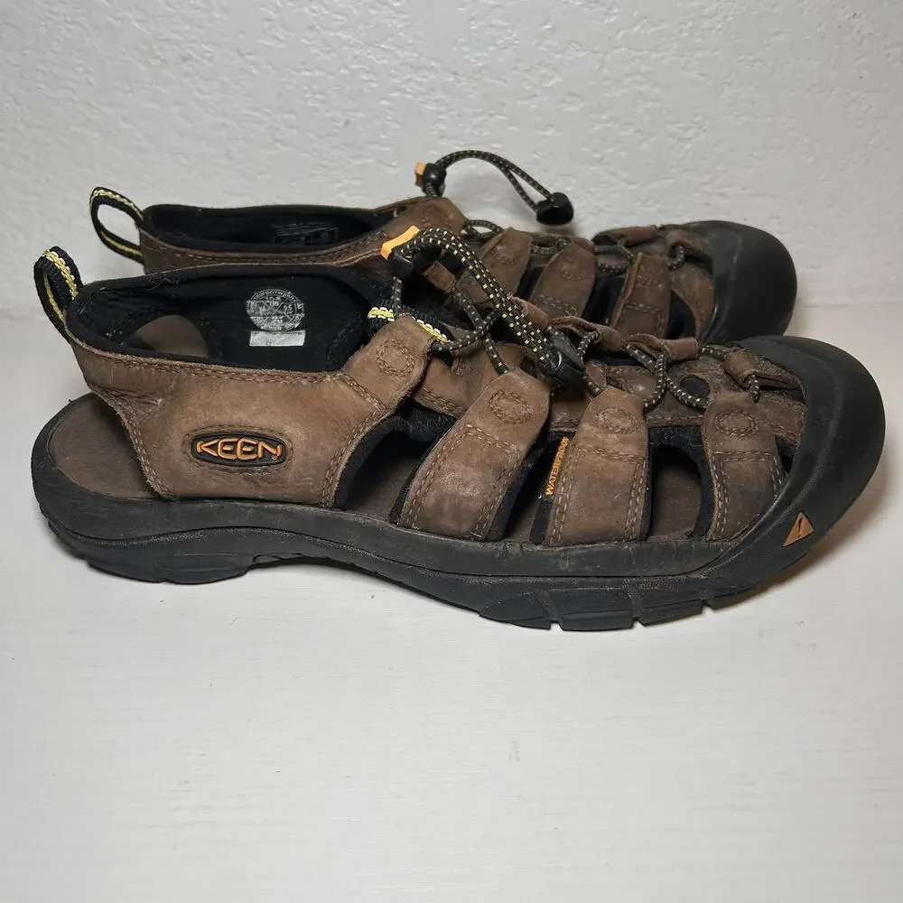 KEEN Newport Sandals Leather Waterproof Mens Size 10.5 44 Sport Shoes Closed Toe